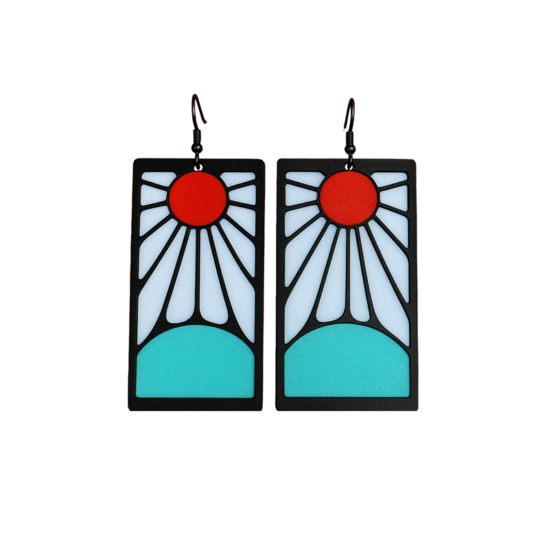 Tanjiro Hanafuda Earrings-Demon Slayer