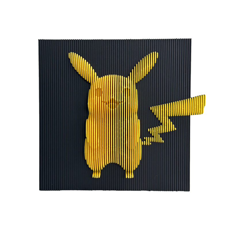 Pikachu Layered 3D Wall Sculpture (Fan Art Inspired)